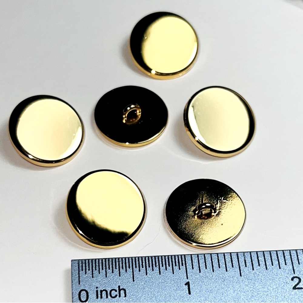 Gold color Metal Buttons x6 NWOT